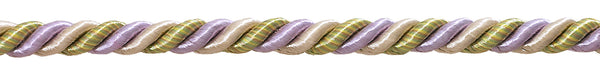 10 Yard Pack of Medium Lilac Gold Baroque Collection 5/16 inch Decorative Cord Without Lip Style# 516BNL Color: WINTER LILAC - 8426 (30 Ft / 9 Meters)