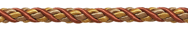 27 Yard Package of Large RUST GOLD Baroque Collection 7/16 inch Cord Without Lip Style# 716BNL Color: CINNAMON TOAST - 6122 (25 Meters / 81 Ft.)