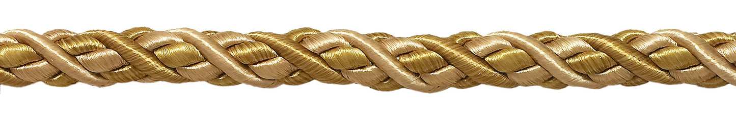 Pair of Elegant Two Tone Gold Curtain & Drapery Rope Tiebacks, 18 inch Long, Approx. 1/2 inch Thick, Style# BRTBM Color# GOLD MEDLEY - 8633 - DecoPro