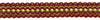 Lavish 1 inch Wide Beachwood Gold, Red, Paprika Gimp Braid Trim / Style# 0100VG / Color: Grandeur Flame - VNT33 / Sold by The Yard
