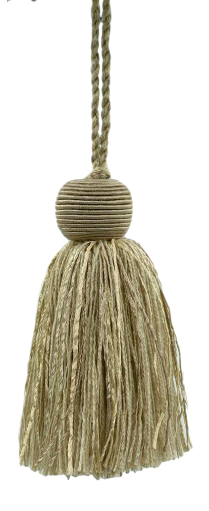 Decorative 4 inch Tassel / Oatmeal, Grain, Dark Sand, Sandstone / Veranda Collection / Style# VTS / Color: Mushroom Beige - VNT3, Sold Individually - DecoPro