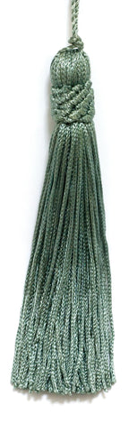 Set of 10 Sea Green Crown Head Chainette Tassel, 5.5 Inch Long with 1 Inch Loop, Basic Trim Collection Style# CT055 Color: Sea Green - H2
