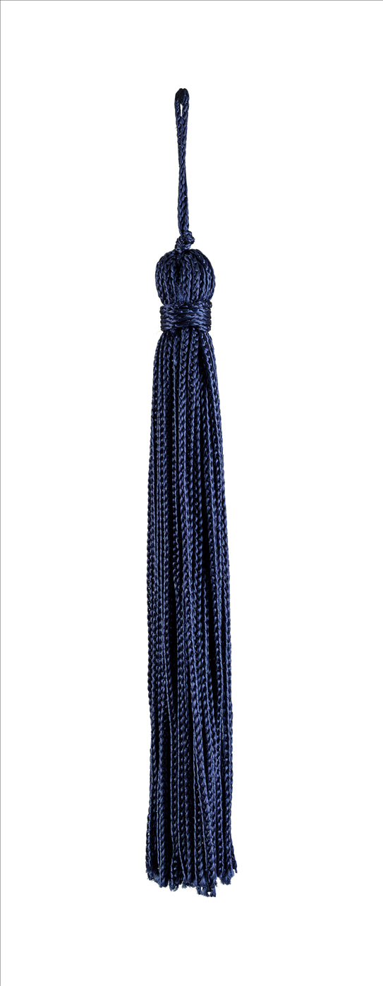 Set of 10 Navy Blue Chainette Tassel, 4 Inch Long with 1 Inch Loop, Basic Trim Collection Style# RT04 Color: Dark Navy Blue - J3 - DecoPro