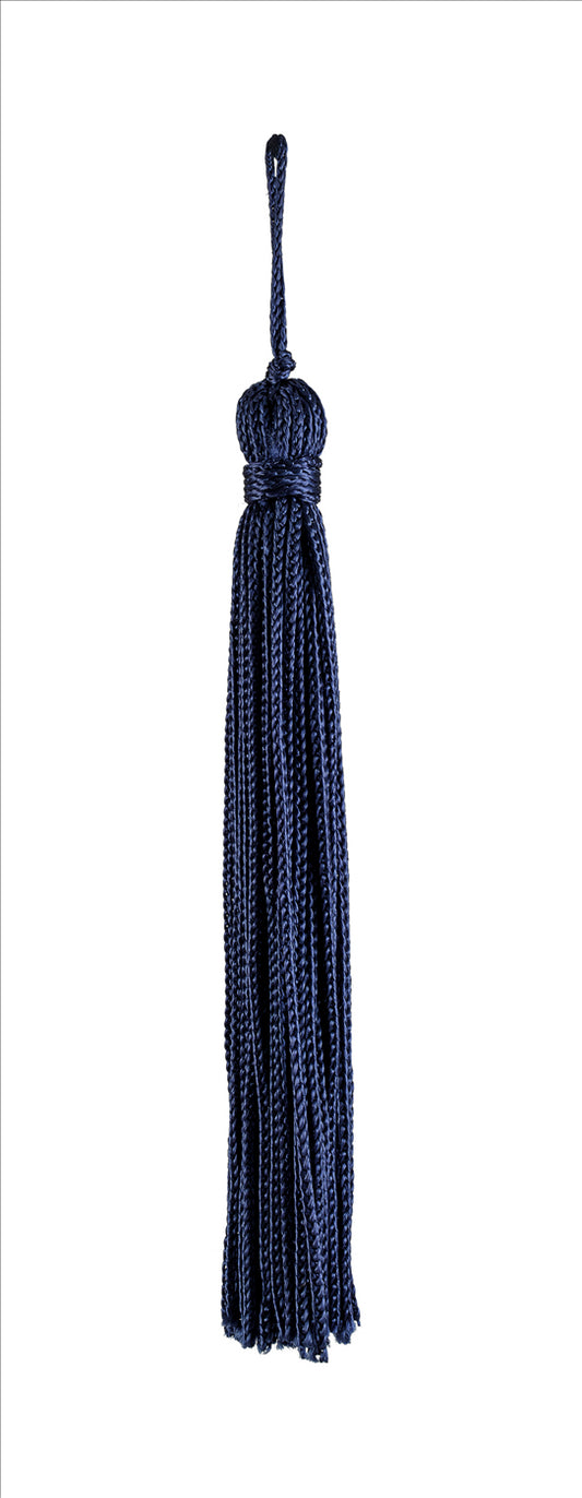 Set of 10 Navy Blue Chainette Tassel, 4 Inch Long with 1 Inch Loop, Basic Trim Collection Style# RT04 Color: Dark Navy Blue - J3 - DecoPro