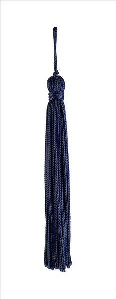 Set of 10 Navy Blue Chainette Tassel, 4 Inch Long with 1 Inch Loop, Basic Trim Collection Style# RT04 Color: Dark Navy Blue - J3