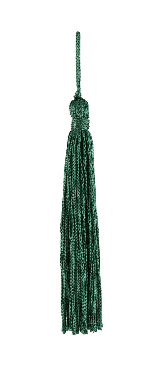 Set of 10 Green Chainette Tassel, 4 Inch Long with 1 Inch Loop, Basic Trim Collection Style# RT04 Color: Green - G10 - DecoPro