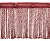 6 Inch Long Burgundy, Red, Gold Bullion Fringe Trim / Style# BFHR6 / Color: Crimson Gold - 1253 (Sold by The Yard)