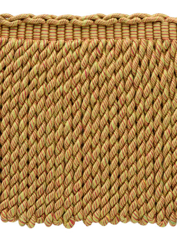 18 Yard Pack - 6 Inch Long Alpine Green, Pink, Off White/Pink/Green Bullion Fringe Trim / Basic Trim Collection / Style# BFEMP6 (21987) / Color: Picnic - W163 (54 Ft / 16.5 Meters)