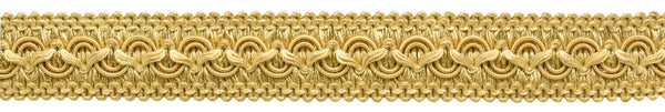Vintage 1 Inch (2.5cm) Wide Gimp Braid Trim / Style# 0100SG / Color: Gold - 50 / 10 Yards / 9.1 Meters
