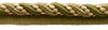 Large 7/16 inch Olive Green Light Gold White, Noblesse Collection Lip Cord Style# 0716H Color: 010 - Olive Garden (Sold by The Yard)