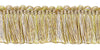 Light Gold, Ivory 1 1/4 inch Imperial IIÂ Brush Fringe Style# 0150IB Color: IVORY GOLD - 2523 (Sold by The Yard)