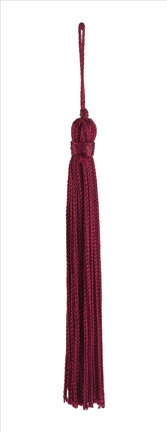 Set of 10 Ruby Chainette Tassel, 4 Inch Long with 1 Inch Loop, Basic Trim Collection Style# RT04 Color:RUBY - E10 - DecoPro
