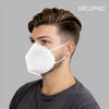 Pack of 3 Disposable KN95 Face Masks, Mouth & Nose Safety Protection, 5-Layer Filter Barrier / Manufactured for and Sold Exclusively by DecoPro / Specified by FDA on EUA List / KN95c