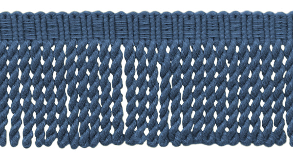 3 Inch Long / French Blue Knitted Bullion Fringe Trim / Style# BFSCR3 / Color: M45 / Sold By the Yard