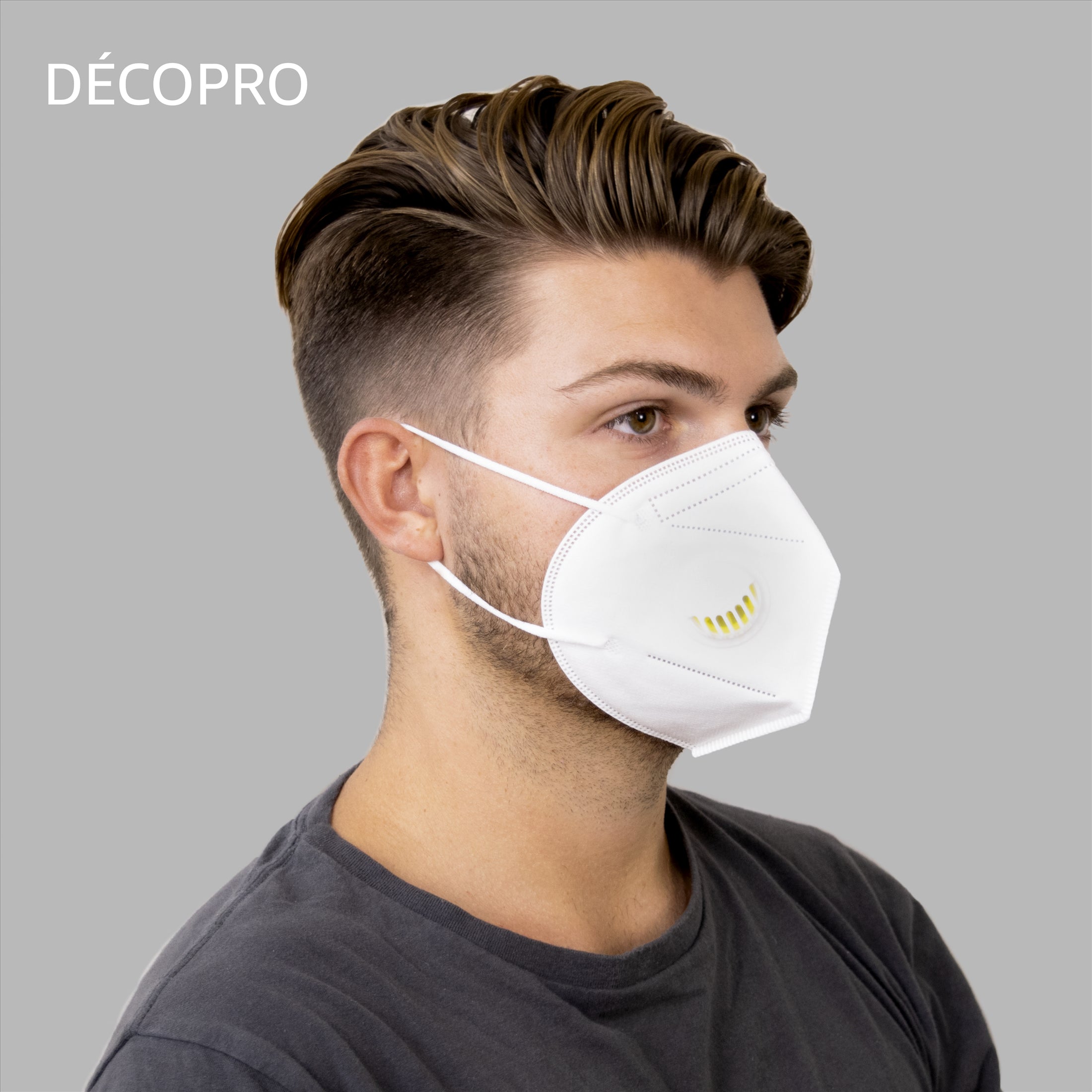 Disposable Face Mask with Breathing Valve, Mouth Nose Safety Prote | DecoPro