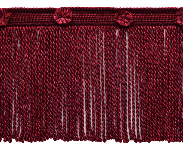 6 Inch Long Maroon, Wine Bullion Fringe Trim / Style# BFHR6 / Color: Rouge - 71357 (Sold by The Yard)