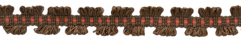 5 Yard Value Pack / 7/8 inch Chocolate Collection Orange, Dark Brown Gimp Braid / Style# 0078CHG Color: Cinnamon Praline - CC01 (15 Ft / 4.6M)