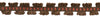 5 Yard Value Pack / 7/8 inch Chocolate Collection Orange, Dark Brown Gimp Braid / Style# 0078CHG Color: Cinnamon Praline - CC01 (15 Ft / 4.6M)