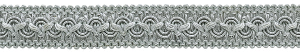 Vintage 1 Inch (2.5cm) Wide Gimp Braid Trim / Style# 0100SG / Color: Grey - 79 / 10 Yards / 9.1 Meters