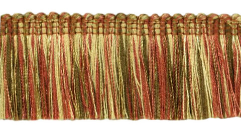Brush Fringe Trim / 1 3/4 inch (45mm) / Style#: 0175HB / Color: 07 (Copper Olive Beige) / Sold by the Yard