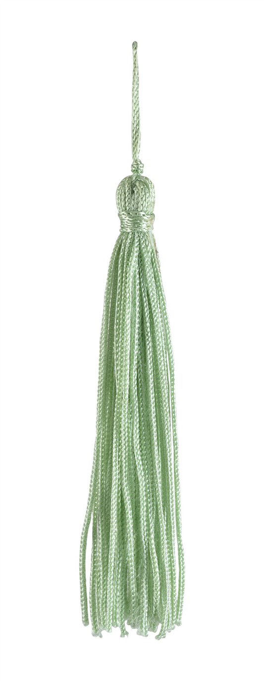 Set of 10 Sea Green Chainette Tassel, 4 Inch Long with 1 Inch Loop, Basic Trim Collection Style# RT04 Color: SEACREST GREEN - DecoPro
