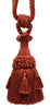 Set of 4 / Decorative Tassel Tieback / 6 inch Tassel, 30 inch Spread (embrace) / Style# TBEMP6 Color: Dark Rust - K35