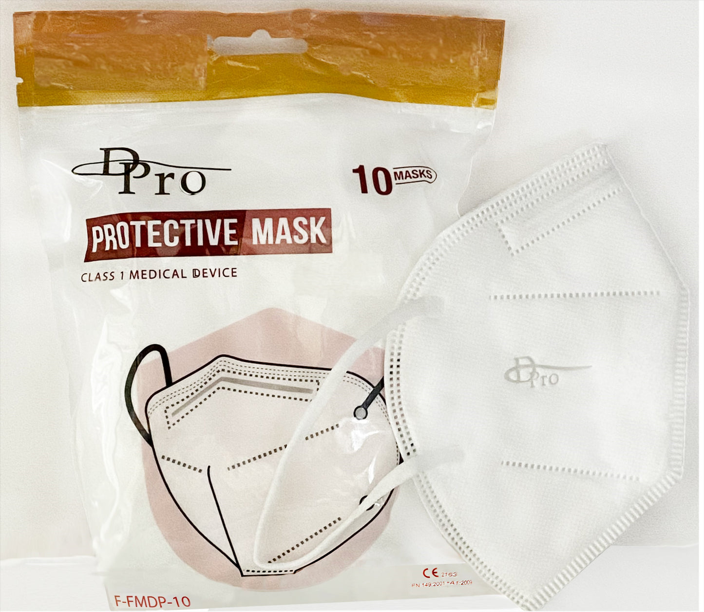 Disposable KN95 Face Masks, 10 pieces, Mouth and Nose Safety Protection - DecoPro