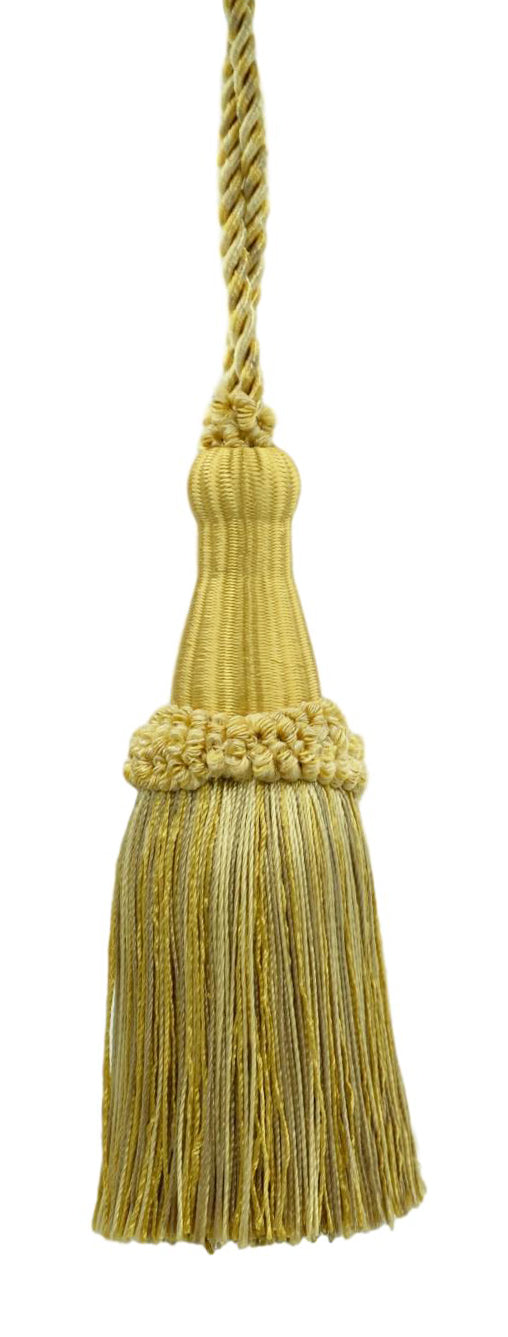 Decorative 5 1/2 Inch Key Tassel, Beachwood, Harvest Gold, Maize, Style# KTC055 Color: Honey Suckle - PR07 - DecoPro