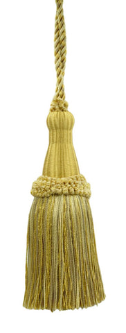Decorative 5 1/2 Inch Key Tassel, Beachwood, Harvest Gold, Maize, Style# KTC055 Color: Honey Suckle - PR07