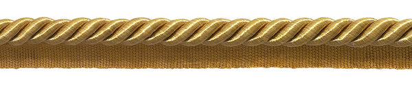 Large DARK GOLD 3/8 inch Basic Trim Cord With Sewing Lip, Package of 32.8 Yards (98 Feet / 30 Meters) , Style# 0038S Color: C4