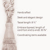 Set of 2 Elegant Offwhite Curtain & Drapery Tassel Tieback / 8 1/2 Inch Tassel, 30 Inch Spread (embrace) / Style# TBC085 (8368) / Color: Ivory - A2
