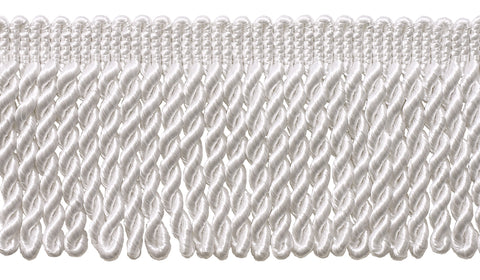 27 Yard Package - 3 Inch Long White Bullion Fringe Trim, Style# BFS3 Color: A1 (81 Ft / 25 Meters)