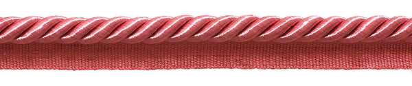 Large 3/8 inch LIGHT ROSE Basic Trim Cord With Sewing Lip, Sold by The Yard , Style# 0038S Color: K13