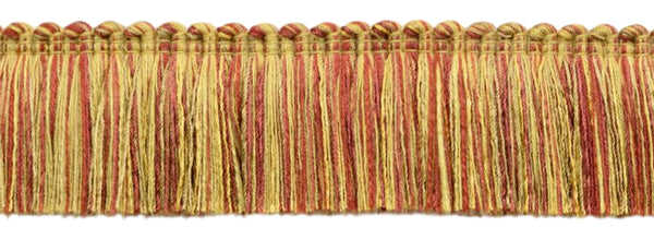 Dark Rust, Cajun Spice, Camel Gold, Gold Duke Collection Brush Fringe 1 3/4 inch Long Style# 0175DKB Color: Ginger - N45 (Sold by The Yard)