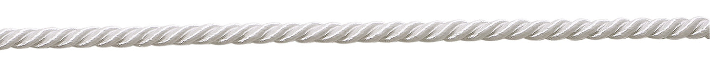 Small 3/16 inch White, Basic Trim Decorative Rope, Sold by The Yard , Style# 0316NL Color: WHITE - A1 - DecoPro