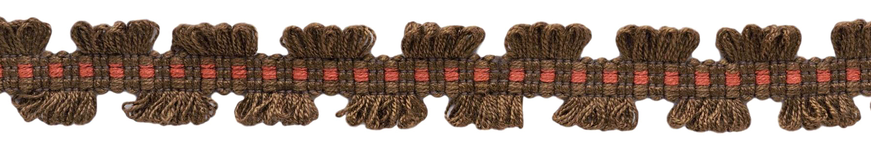 7/8 inch Chocolate Collection Orange, Dark Brown Gimp Braid / Style# 0078CHG Color: Cinnamon Praline - CC01 / Sold by the Yard - DecoPro