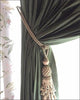 Lavish Olive Green, Champagne Large Curtain & Drapery Tassel Tieback / Large 11 inch tassel, 34 inch Spread(embrace), 7/16 inch Cord, Imperial II Collection Style# TBIL-1 Color: SAGEGRASS - 4567