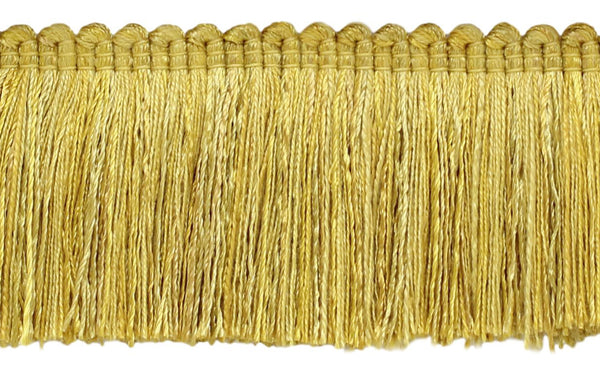 Veranda Collection 2 inch Brush Fringe Trim / Coin Gold, Gold, Antique Gold / Style#: 0200VB / Color: Gold - VNT4 / Sold by the Yard
