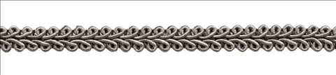 1/2 inch Basic Trim French Gimp Braid, Style# FGS Color: Silver Grey - 049, Sold By the Yard
