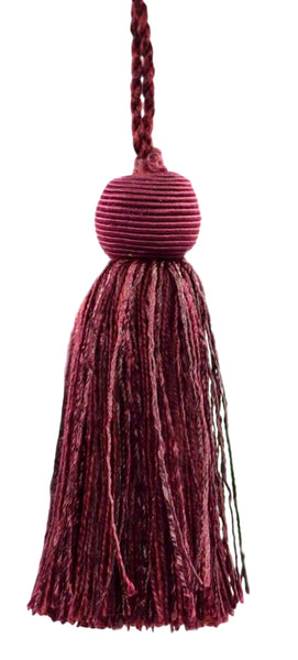 Decorative 4 inch Tassel / Pagoda Red, Black Cherry, Ruby / Veranda Collection / Style# VTS / Color: Dark Cranberry - VNT28, Sold Individually