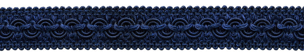 Vintage 1 Inch (2.5cm) Wide Dark Navy Blue Gimp Braid Trim / Style# 0100SG / Color: Evening Sky - J3 / 10 Yards / 9.1 Meters