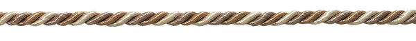 Small Beige Multi Tone Baroque Collection 3/16 inch Decorative Cord Without Lip Style# 316BNL Color: SANDSTONE - 7245 (Sold by The Yard)