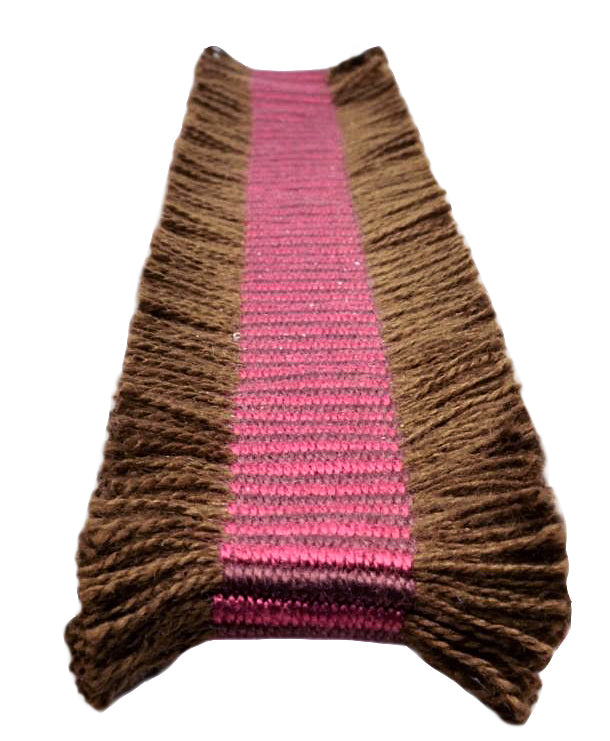 1 3/8 inch Chocolate Collection Raspberry Red, Dark Brown Cut Fringe Gimp Braid / Style# 0138CHCF Color: Raspberry Truffle - CC03 / Sold by the Yard - DecoPro