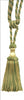 30 Inch Spread Traditional Tie Crown Chainette Tassel Tieback #ECTB-PY, Sunflower Gold Multicolor #X8963 (Yellow Gold, Sage Green, Light Gold), Individual