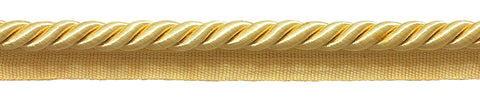 Large LIGHT GOLD 3/8 inch Basic Trim Cord With Sewing Lip, Package of 32.8 Yards (98 Feet / 30 Meters) , Style# 0038S Color: B7