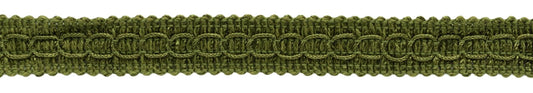 7/8 inch Graceful Gimp Braid / Style# 0078SGC Color: Doric Khaki Green - L50 / Sold by the Yard - DecoPro