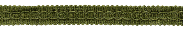 7/8 inch Graceful Gimp Braid / Style# 0078SGC Color: Doric Khaki Green - L50 / Sold by the Yard