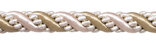 9 Yard Value Pack of Large Ivory, Light Beige 7/16 inch Imperial II Decorative Cord Without Lip Style# 716I2NL Color: WHITE SANDS - 4001 (27 Ft / 8 Meters) - DecoPro