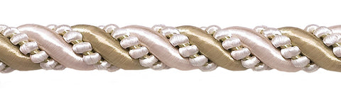 9 Yard Value Pack of Large Ivory, Light Beige 7/16 inch Imperial II Decorative Cord Without Lip Style# 716I2NL Color: WHITE SANDS - 4001 (27 Ft / 8 Meters)