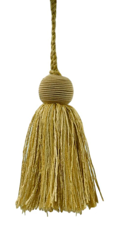 Decorative 4 inch Tassel / Apricot, Maize, Light Gold / Veranda Collection / Style# VTS / Color: Butter Cream - VNT26, Sold Individually - DecoPro